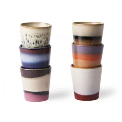 HKLIVING Sales 19 HKliving 70s Ceramics: Coffee Mugs (Set of 6)