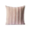 HKliving Striped velvet cushion beige/liver (45x45)
