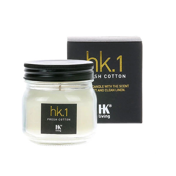 HKliving Glass Soy Candle Fresh Cotton 3 HKliving Glass Soy Candle Fresh Cotton
