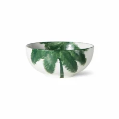 HKliving Green Porcelain Palms Bowl