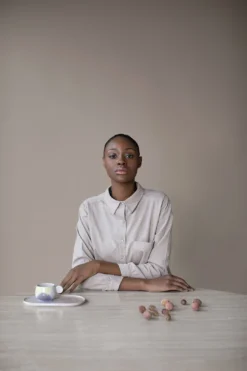 HKliving Gallery Ceramics Coffee Cup Yellow/Lilac Set of 2