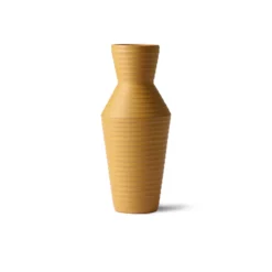 HKliving Ceramic Flower Vase Ochre 6 HKliving Ceramic Flower Vase Ochre