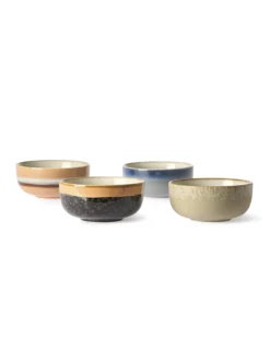 HKliving 70´S Ceramics Tapas Bowls I - Set of 4