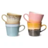 HKliving 70s Ceramics Meteor Cappuccino Mug - Set of 4