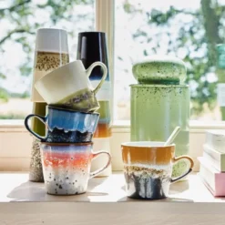 HKliving Set de mugs 70's pégase