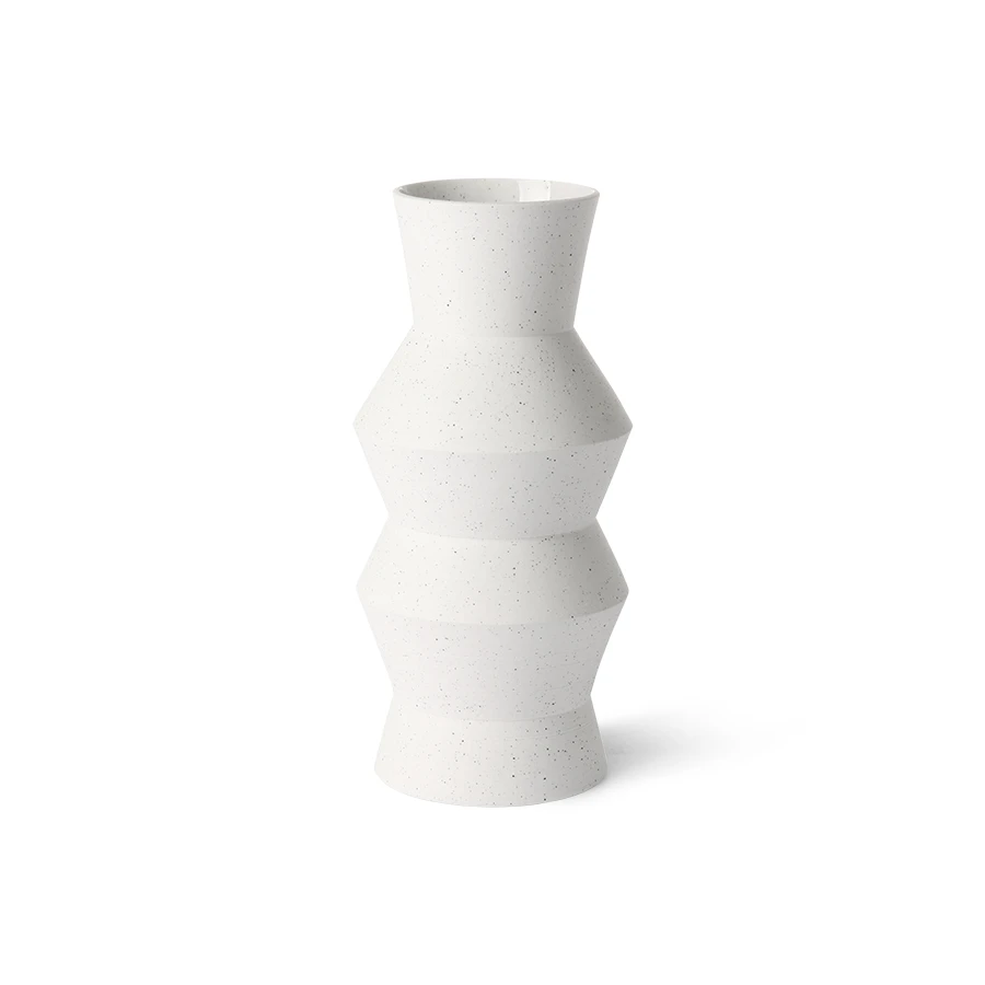 HKliving Medium Speckled Clay Angular Vase 3 HKliving Medium Speckled Clay Angular Vase