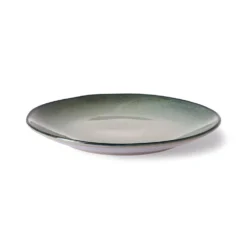 HKliving Home Chef Ceramics Dinner Plate Grey/Green Set of 2