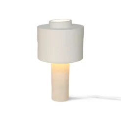 HKliving Gesso table lamp in the colour matt white.
