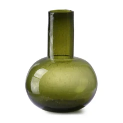 HKliving Green Glass Blown Vase