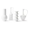 HKliving Matt White Porcelain Vases Set of 4