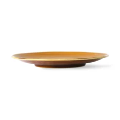 HKliving Kyoto Ceramics Japanese Dinner Plate Brown