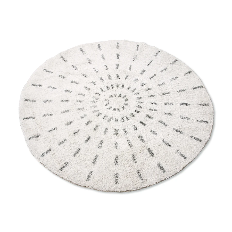 HKliving Round Bath Mat Swirl 120cm 4 HKliving Round Bath Mat Swirl 120cm