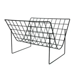 HKliving Metal Wire Magazine Rack Matt Black