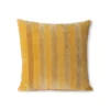 HKliving Striped Velvet Cushion Ochre/Gold (45x45) 1 HKliving Striped Velvet Cushion Ochre/Gold (45x45)