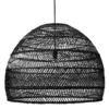 HKliving Extra Large Hand Woven Wicker Hanging Lamp