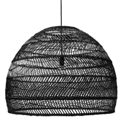 HKliving Extra Large Hand Woven Wicker Hanging Lamp
