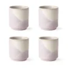 HKliving Gallery Ceramics Coffee Mug Lilac/Yellow Set of 4 1 HKliving Gallery Ceramics Coffee Mug Lilac/Yellow Set of 4