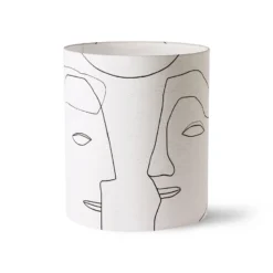 HKliving Large Printed Faces Lampshade