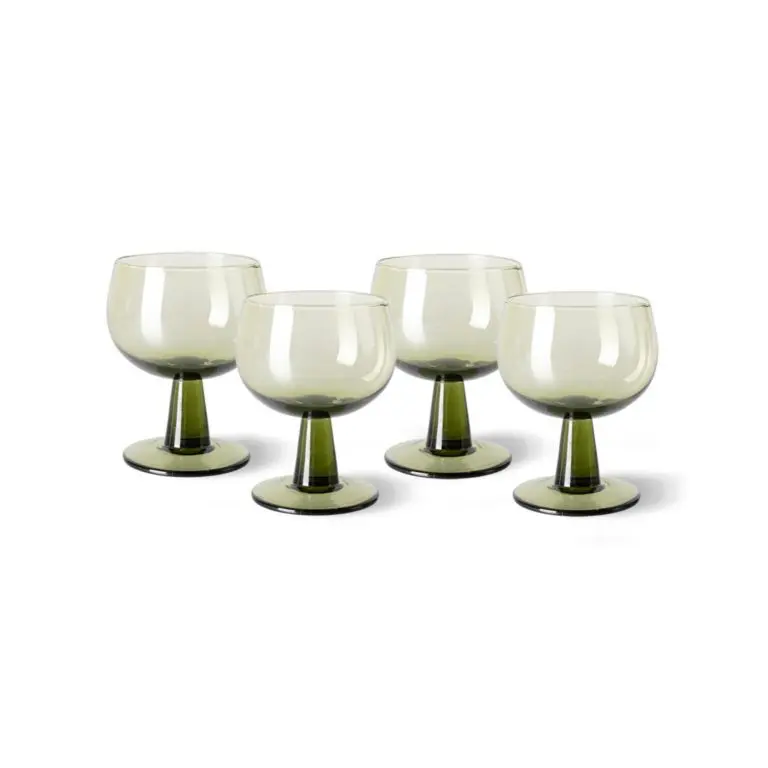 HKliving Set 4 Verres À Vin Émeraude 3 HKliving Set 4 Verres À Vin Émeraude