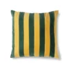 HKliving Green/Mustard Velvet Striped Cushion
